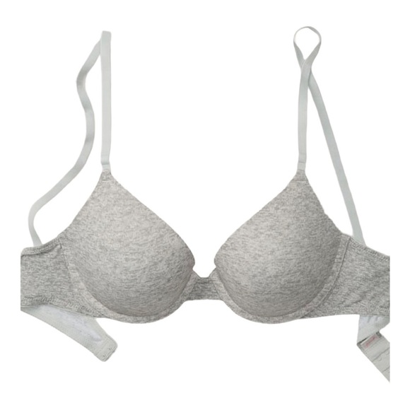 Pink Victoria’s Secret Wear Everywhere Push Up Gray Padded Bra 34C - Picture 4 of 13
